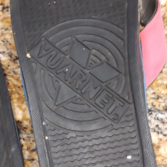 Rare Vuarnet Men's Flip Flops Size 9.5 Black & Pink - ID: Vuarnet - Picture 8 of 9